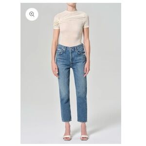 Agolde Blue Straight Leg Jeans
